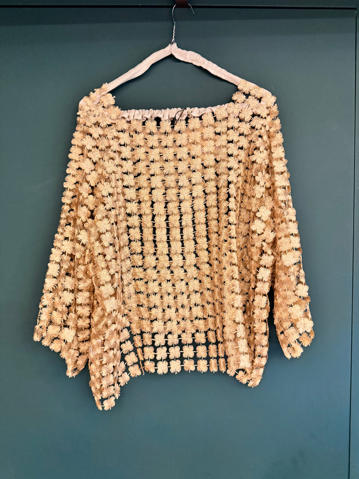 Blusa chic laminata oro