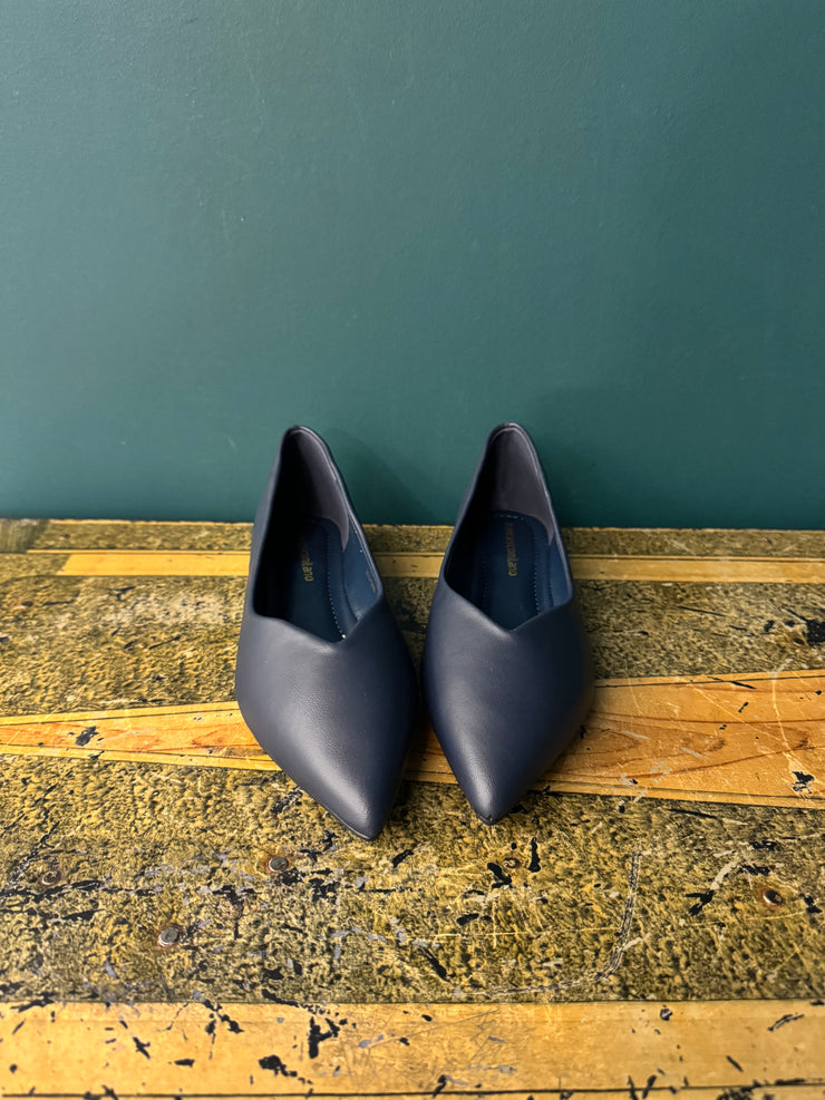 Ballerina pelle blu