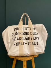 Borsa icon manikomio dsg pelle martellata white