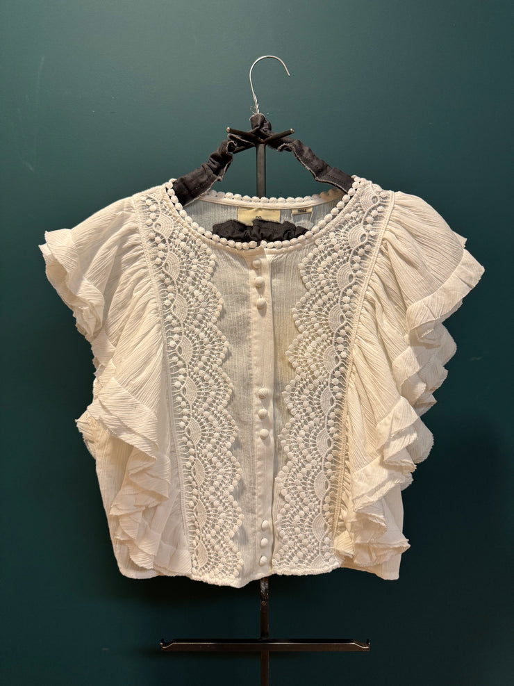 Camicia pizzo bianca