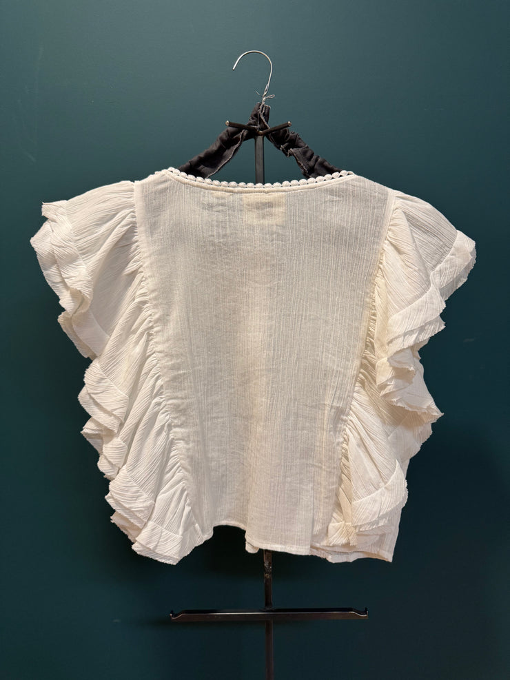 Camicia pizzo bianca