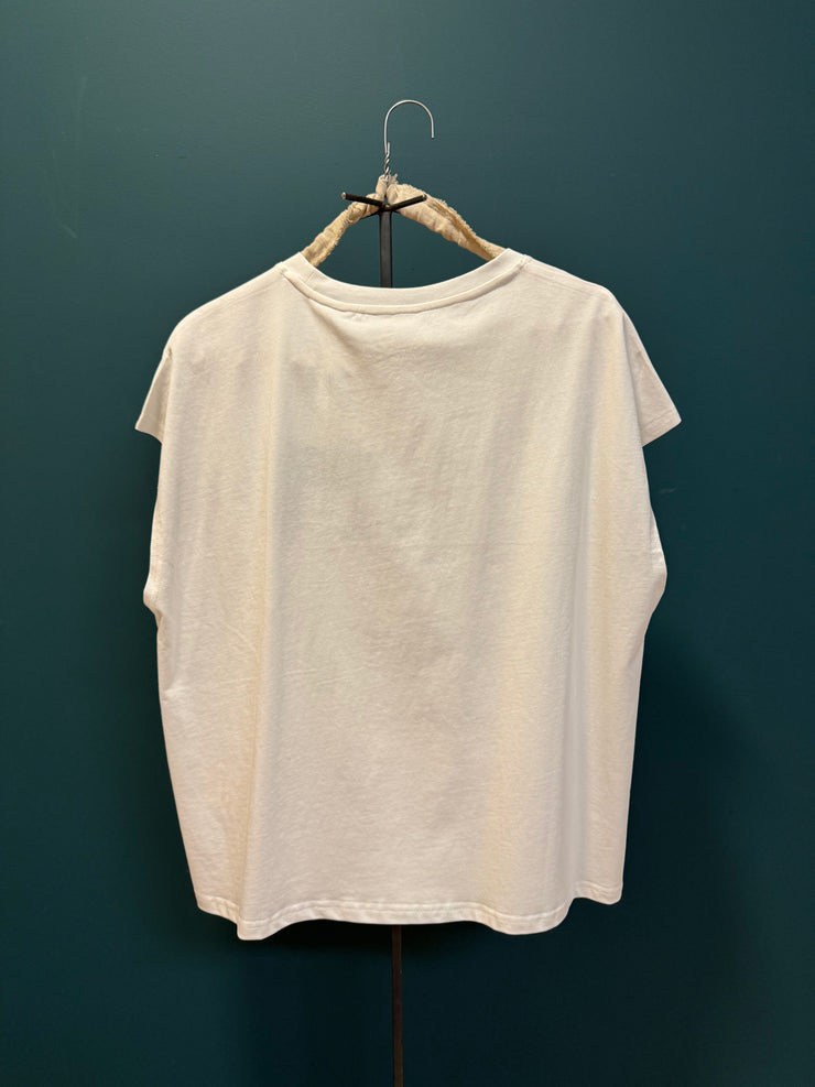 T-shirt pizzo bianca