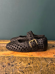 Ballerina traforata pelle nero