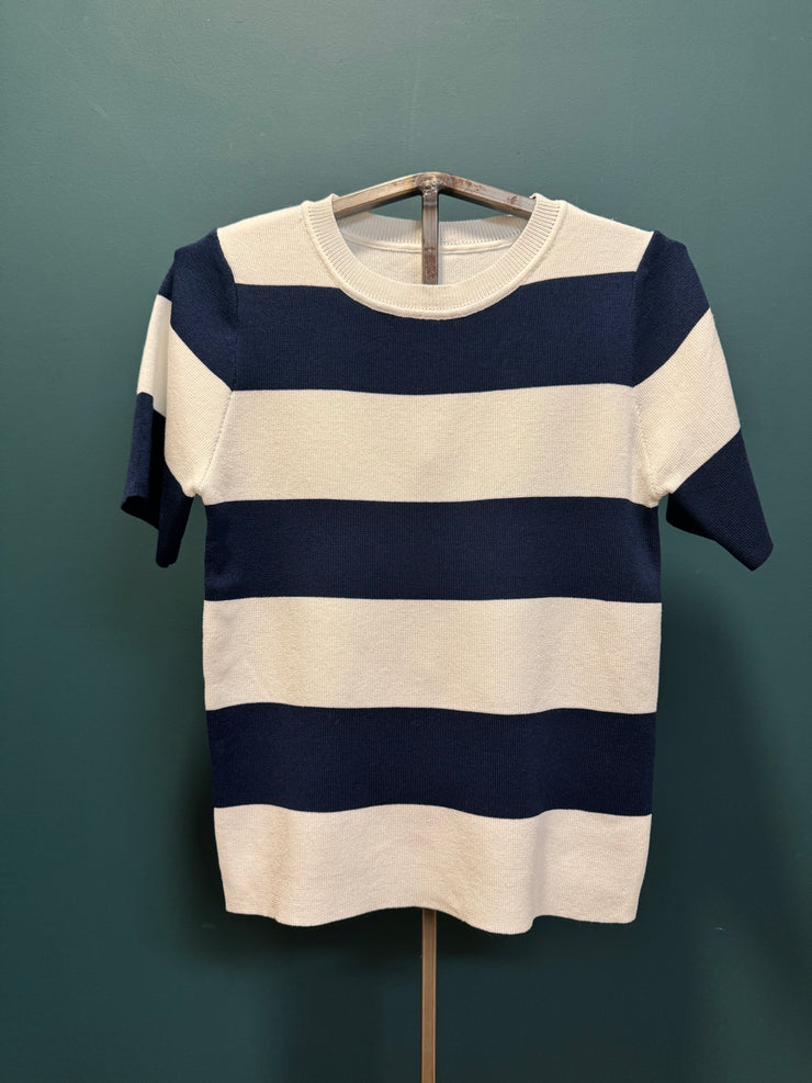 T-shirt righe blu/bianca