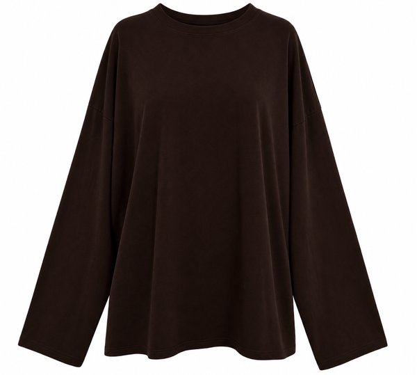 MAGLIA t-shirt OVER IN COTONE marrone
