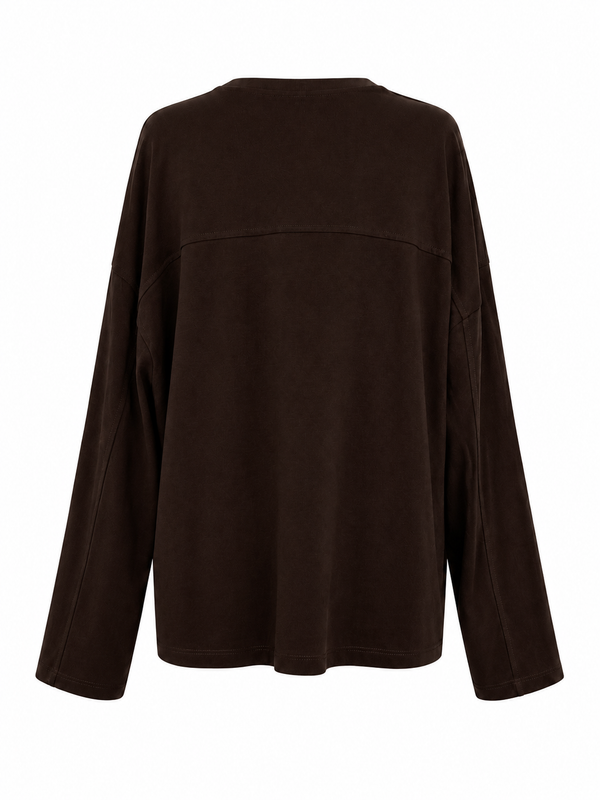MAGLIA t-shirt OVER IN COTONE marrone