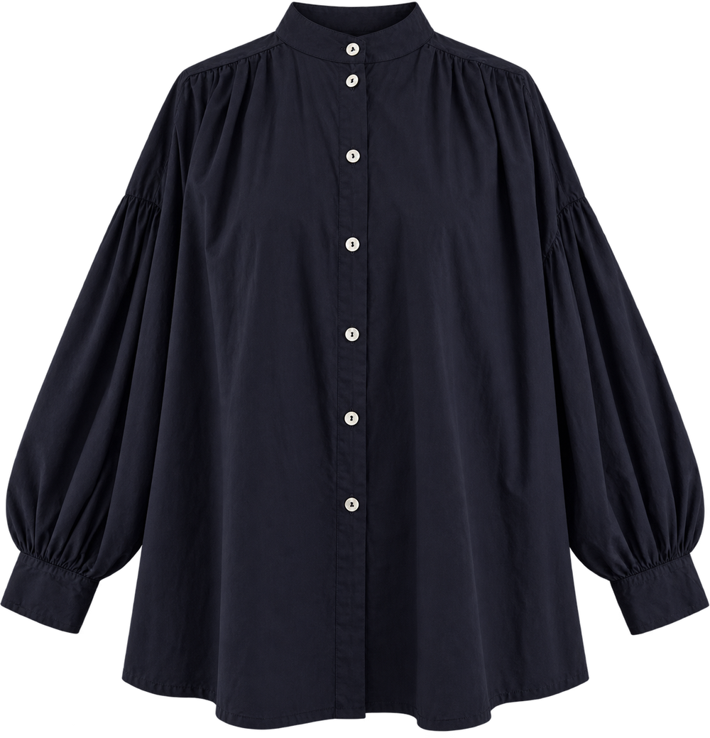 Camicia over blu
