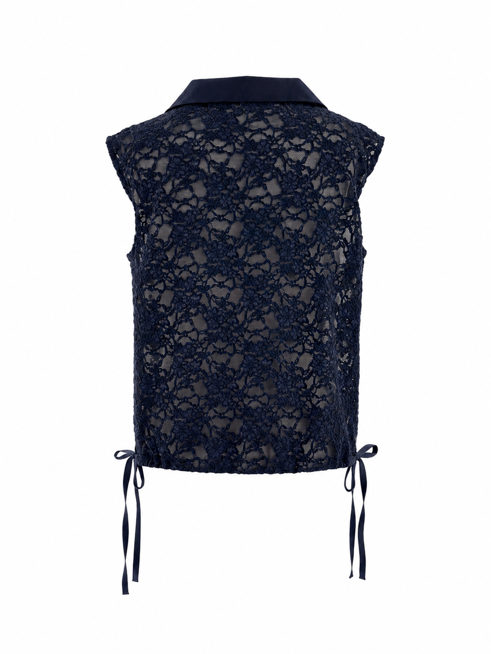 TOP SMANICATO BLU