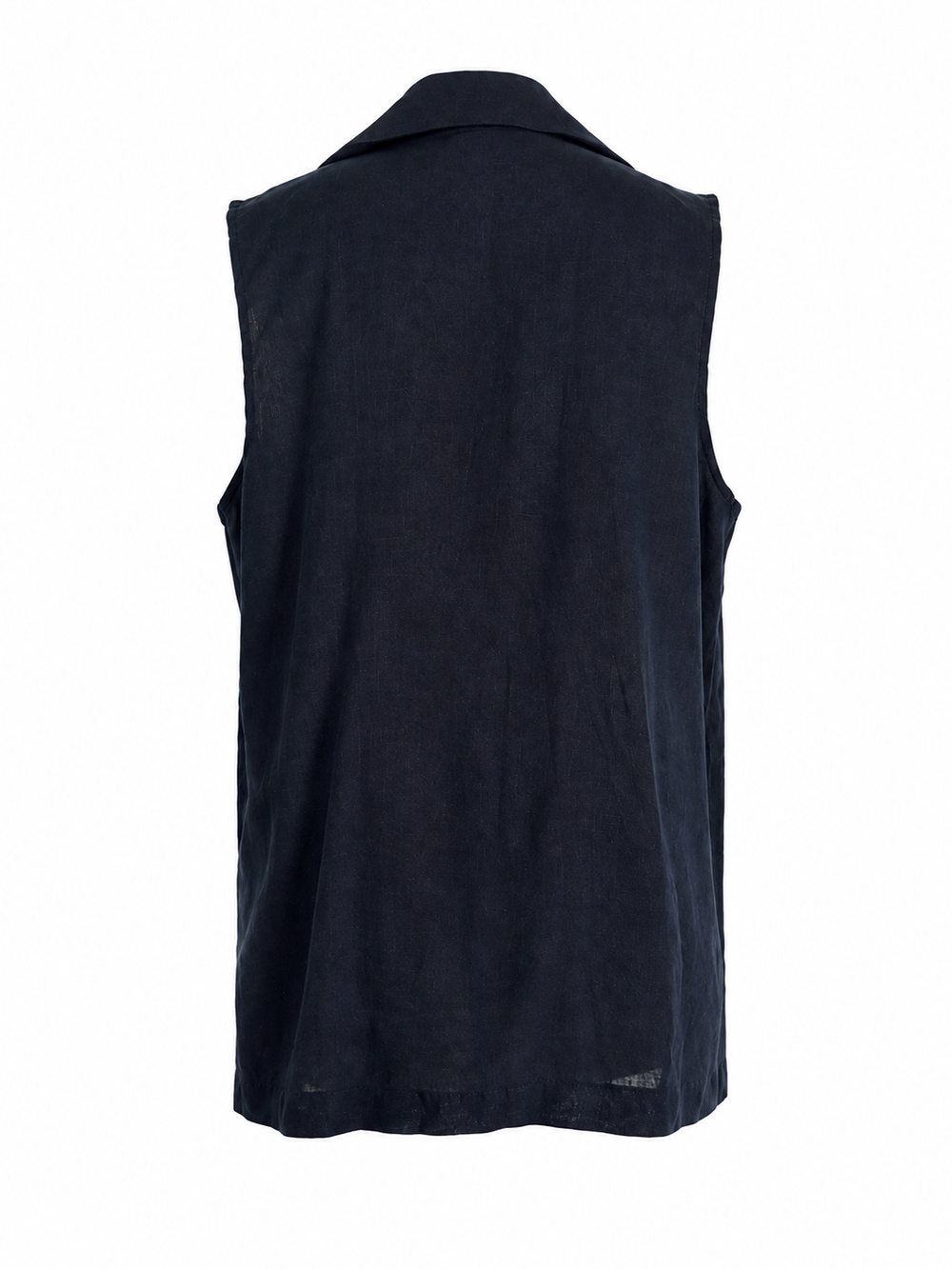 Gilet Lino e viscosa blu