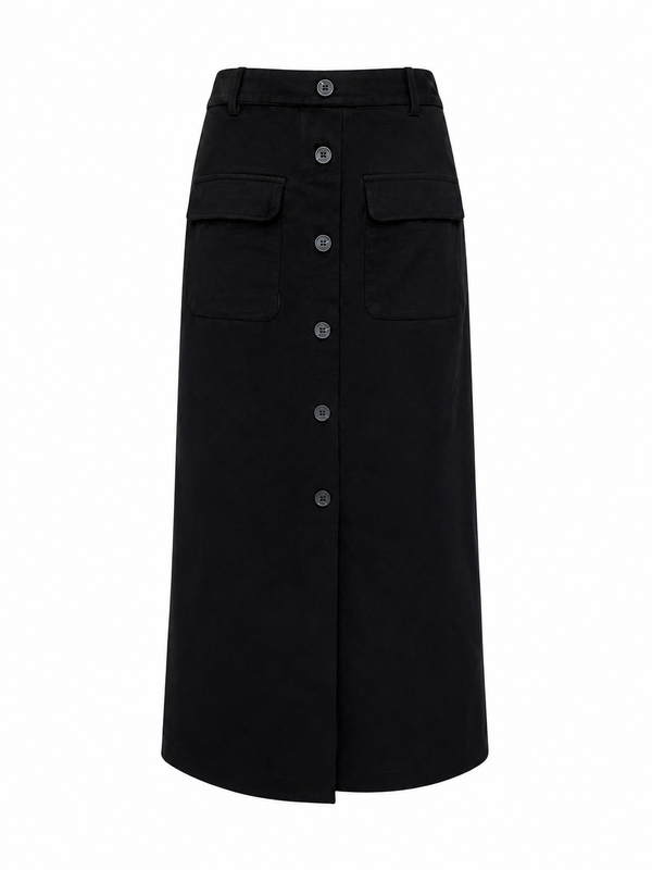 Longuette eco suede nera