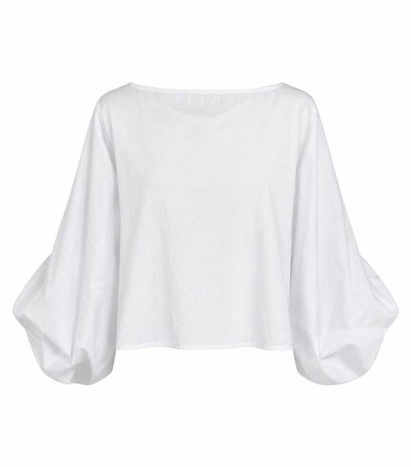 Blusa con manica a pipistrello bianca