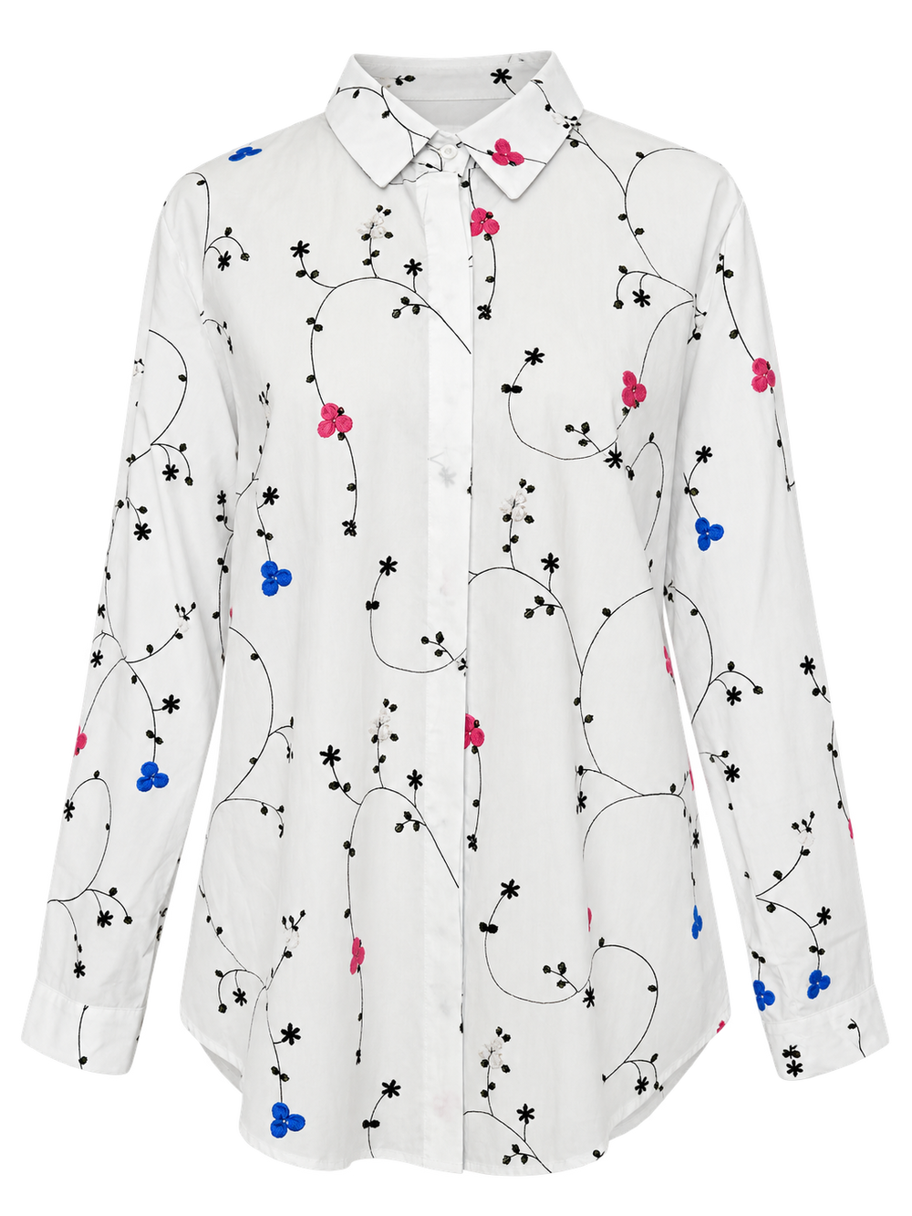 Camicia over con stampa floreale