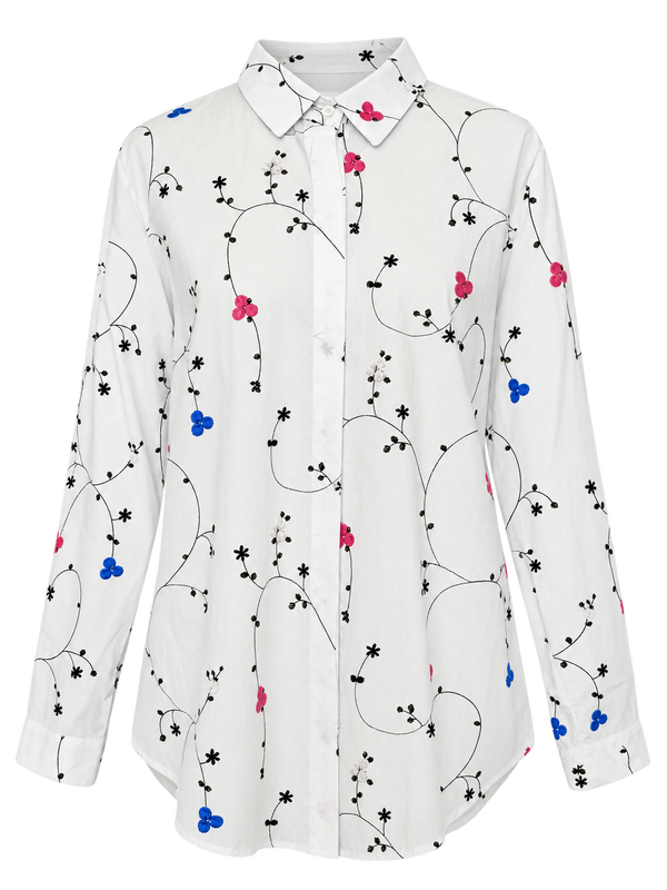 Camicia over con stampa floreale