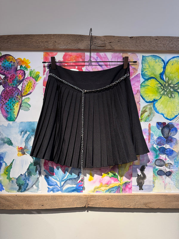 Mini gonna plissettata nera