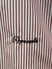 Camicia over Bianca con righe amarena