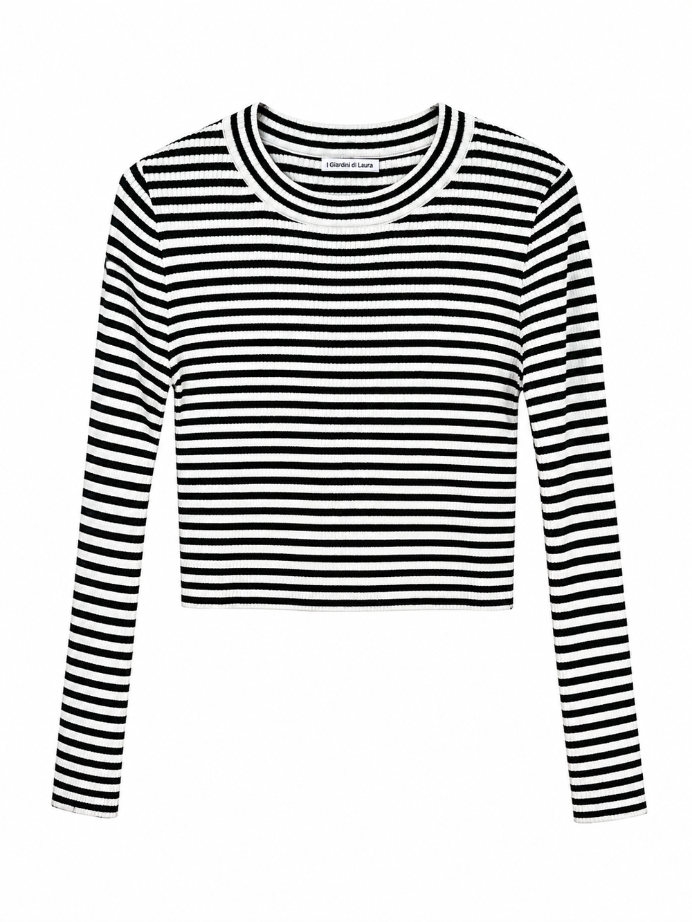 Maglia cropped righe
