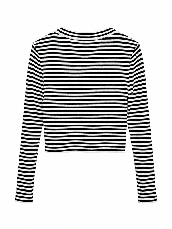 Maglia cropped righe