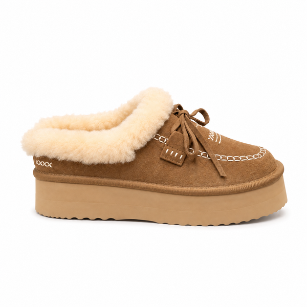 MOCASSINO PLATFORM BROMONT SUEDE TAUPE