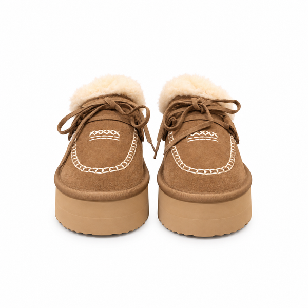 MOCASSINO PLATFORM BROMONT SUEDE TAUPE