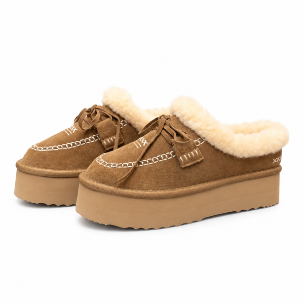 MOCASSINO PLATFORM BROMONT SUEDE TAUPE