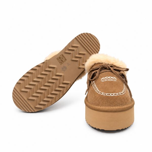 MOCASSINO PLATFORM BROMONT SUEDE TAUPE