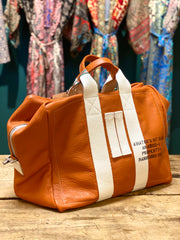 Borsa icon manikomio pelle martellata orange