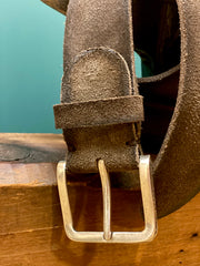 Cintura scamosciata t.di moro h.4cm